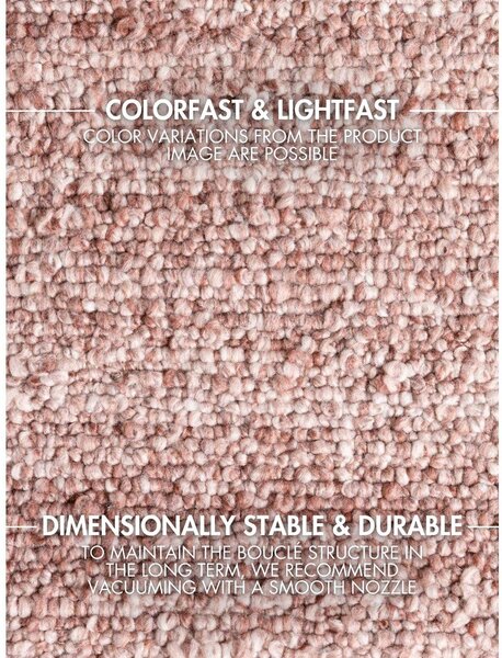 Prašno rožnata ročno tkana bouclé preproga 120x170 cm Notting Hill Portobello – Ted Baker