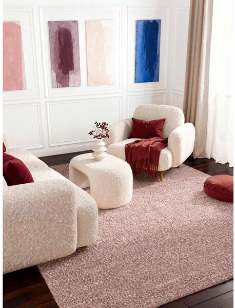 Prašno rožnata ročno tkana bouclé preproga 120x170 cm Notting Hill Portobello – Ted Baker
