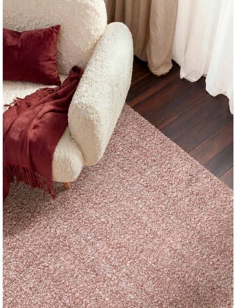 Prašno rožnata ročno tkana bouclé preproga 120x170 cm Notting Hill Portobello – Ted Baker