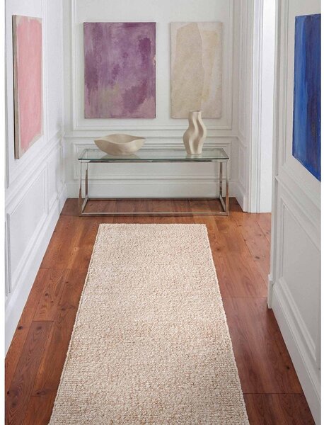Kremno bel ročno tkan bouclé tekač 80x200 cm Notting Hill Portobello – Ted Baker