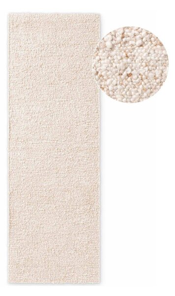 Kremno bel ročno tkan bouclé tekač 80x200 cm Notting Hill Portobello – Ted Baker