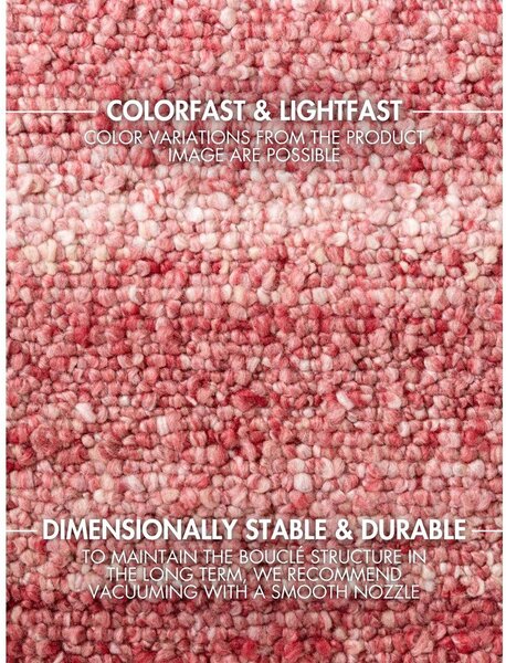 Temno rožnata ročno tkana bouclé preproga 120x170 cm Notting Hill Portobello – Ted Baker