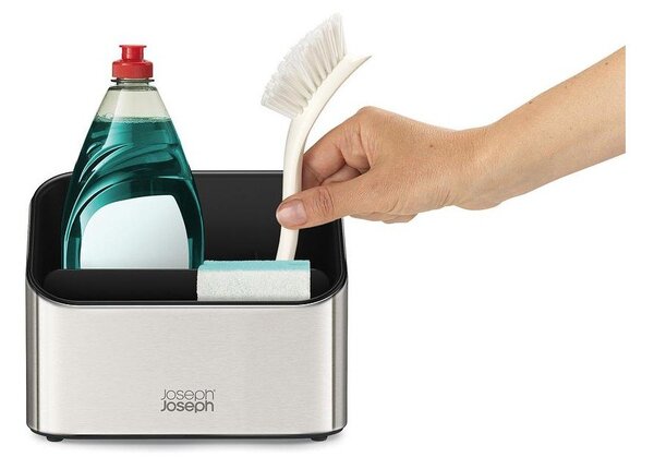 Kovinsko držalo za detergent v sijajno srebrni barvi Surface – Joseph Joseph