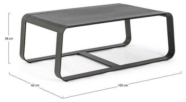 Aluminijasta vrtna klubska mizica 62x105 cm Merrigan – Bizzotto