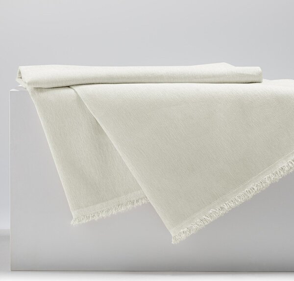 Kremno belo pregrinjalo iz šenilje 220x240 cm Talo – Filumi