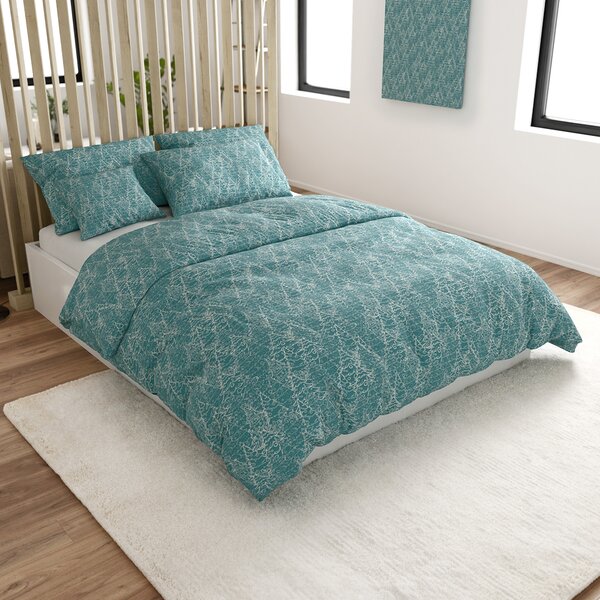 Bombažna posteljnina FROSTLINE modro-zelena Dimenzije posteljnine: 70 x 90 cm | 140 x 200 cm