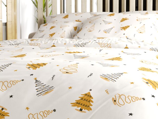 Bombažna posteljnina FROST & GOLD bela Dimenzije posteljnine: 70 x 90 cm | 140 x 200 cm