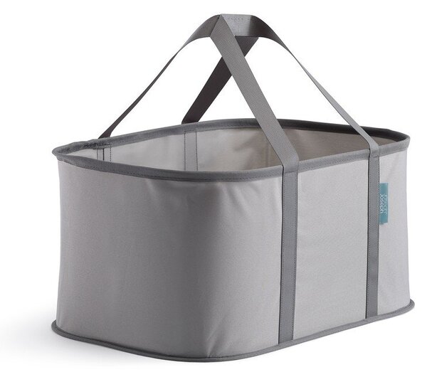 Siv tekstilni zložljiv koš za perilo 35 l Duo – Joseph Joseph