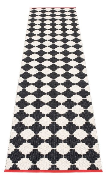 Črno-bel zunanji in notranji tekač 70x300 cm Marre Black Coral – Pappelina