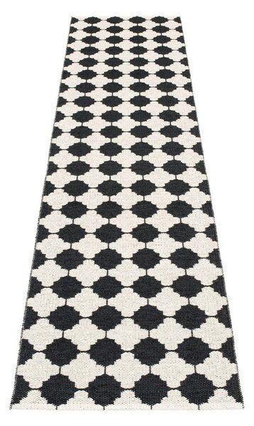 Črno-bel zunanji in notranji tekač 70x300 cm Marre Black Coral – Pappelina