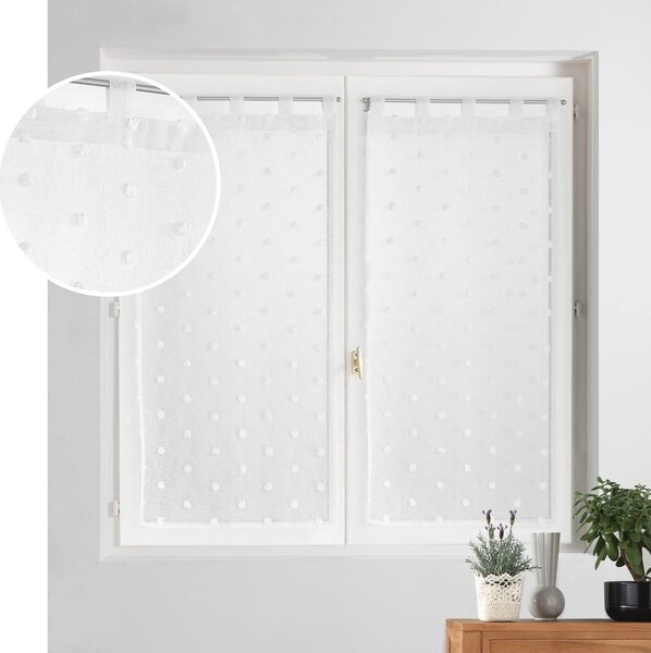 Bela prosojna zavesa 60x120 cm Pompinou – douceur d'intérieur