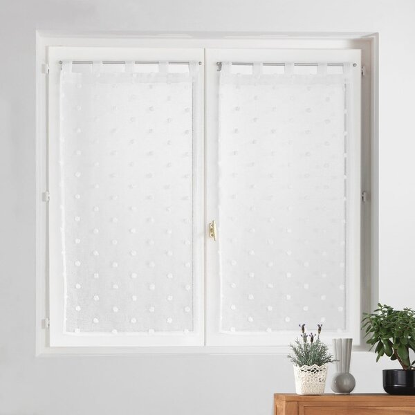 Bela prosojna zavesa 60x120 cm Pompinou – douceur d'intérieur