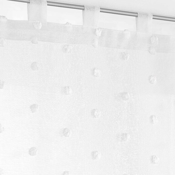 Bela prosojna zavesa 60x120 cm Pompinou – douceur d'intérieur