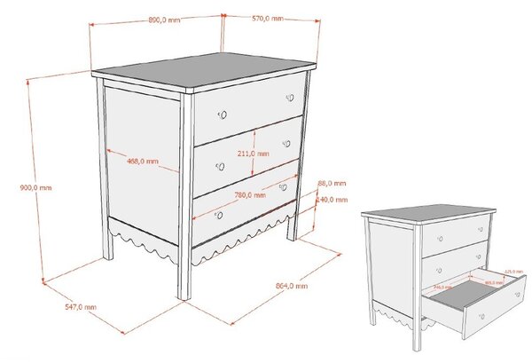 Bež otroška komoda s previjalnim pultom 89x90x55 cm Swingo – Vipack