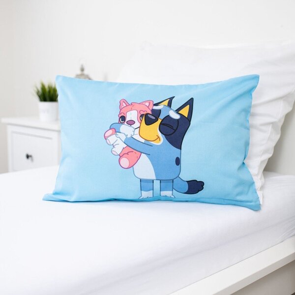 Modra bombažna otroška posteljnina za otroško posteljico 100x135 cm Bluey – Jerry Fabrics