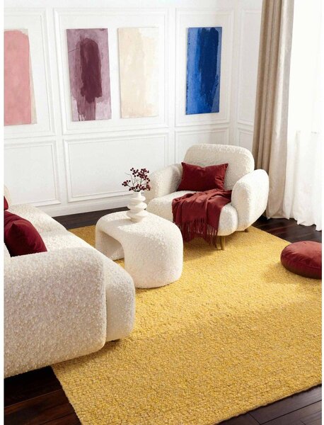 Rumena ročno tkana bouclé preproga 160x230 cm Notting Hill Portobello – Ted Baker