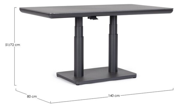 Aluminijasta vrtna miza 80x140 cm Miguel – Bizzotto