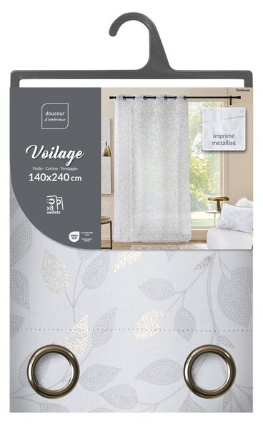 Bela prosojna zavesa iz tančice 140x240 cm Duchesse – douceur d'intérieur