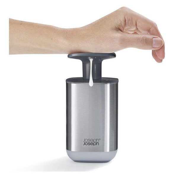 Dozirnik za milo iz nerjavečega jekla v sijajno srebrni barvi 250 ml Presto Steel – Joseph Joseph