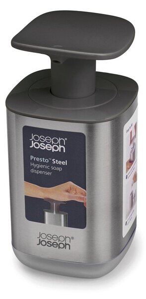 Dozirnik za milo iz nerjavečega jekla v sijajno srebrni barvi 250 ml Presto Steel – Joseph Joseph