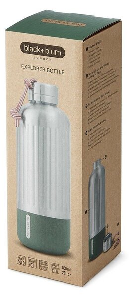 Termovka iz nerjavečega jekla v srebrni barvi 850 ml Explorer – Black + Blum
