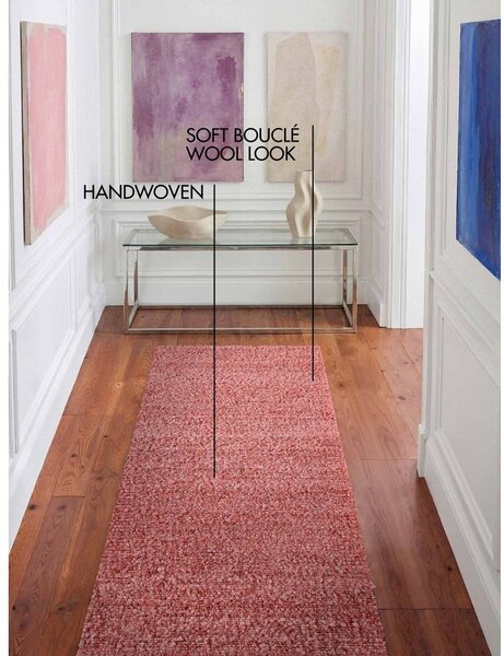 Temno rožnat ročno tkan tekač 80x300 cm Notting Hill Portobello – Ted Baker