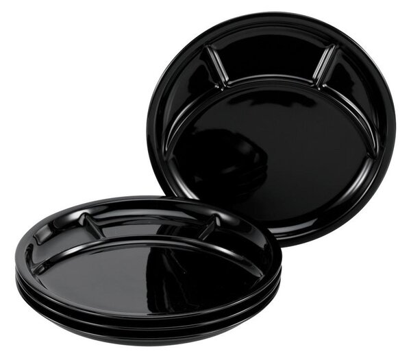 Creatable Krožnik Za Fondi Universal Black, 4-Delni