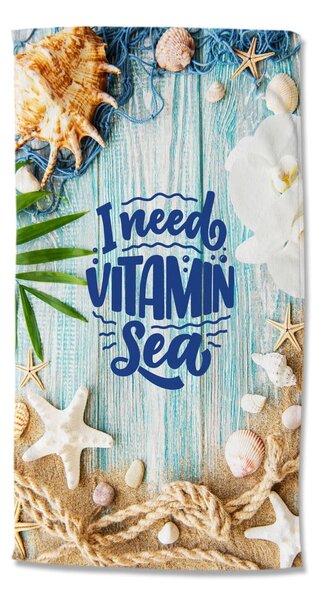 Žametna brisača za na plažo 100x180 cm Vitamin Sea – Good Morning