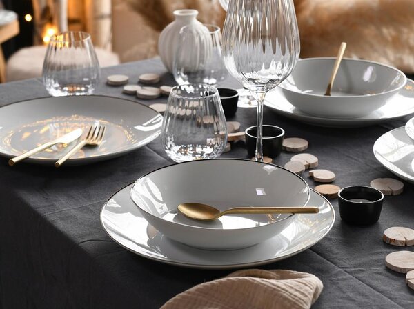 Creatable Jedilni Servis Luna Black Line, 18-Delni