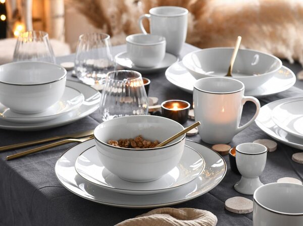 Creatable Jedilni Servis Luna Black Line, 18-Delni