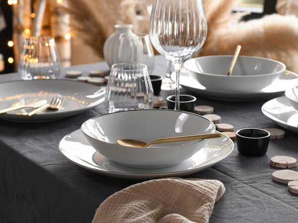 Creatable Jedilni Servis Luna Black Line, 18-Delni