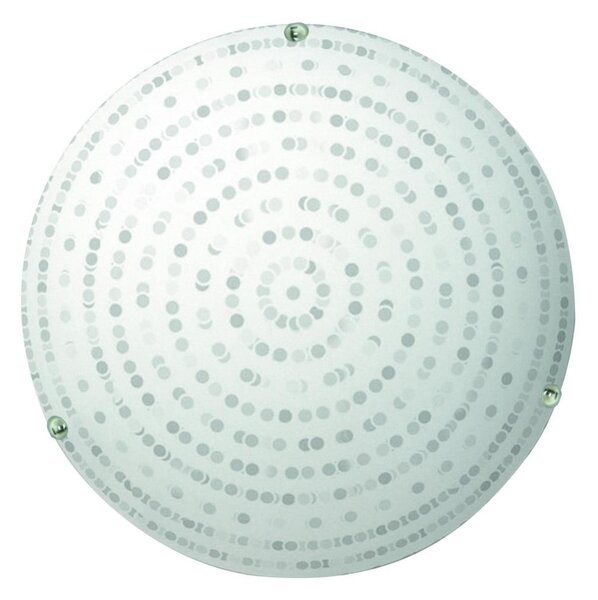 Bela stropna svetilka s steklenim senčnikom ø 30 cm Circle – Candellux Lighting