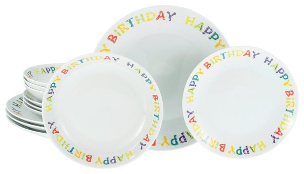 Creatable Jedilni Servis Happy Birthday, 12-Delni