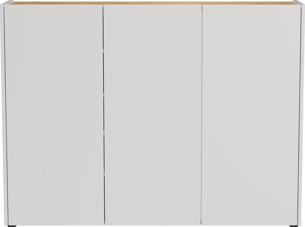 Kremno bela omarica v hrastovem dekorju 138x105x25 cm Libbiano – Germania
