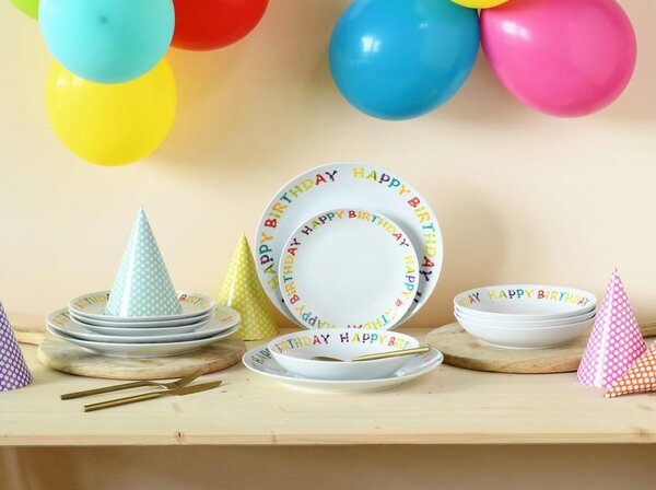 Creatable Jedilni Servis Happy Birthday, 12-Delni