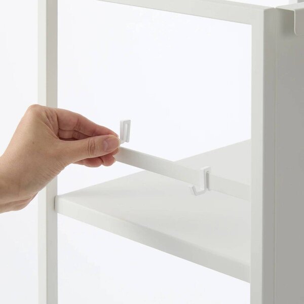 Bel kovinski regal na koleščkih 42x84,5x32 cm Tower – YAMAZAKI