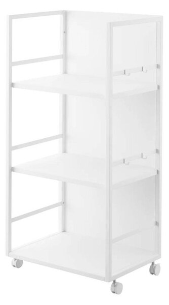 Bel kovinski regal na koleščkih 42x84,5x32 cm Tower – YAMAZAKI