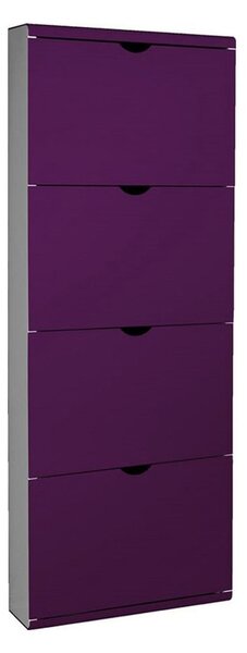 Vijolična kovinska preklopna omarica za čevlje 51x138x16 cm – Household Pleasure