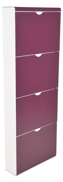 Vijolična kovinska preklopna omarica za čevlje 51x138x16 cm – Household Pleasure