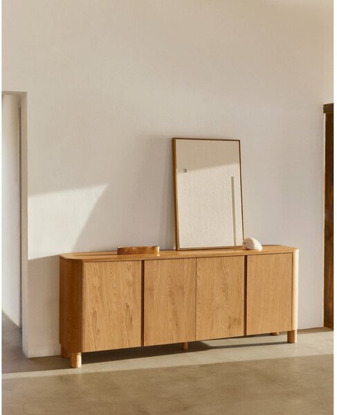 Komoda v jesenovem dekorju v naravni barvi 200x79x40 cm Salaya – Kave Home