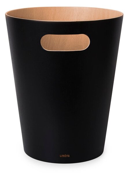 Črn koš za smeti za pisarno 7,5 l Woodrow – Umbra