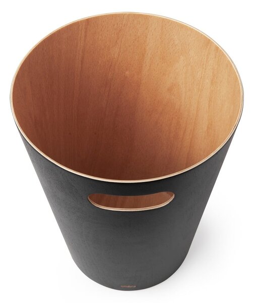 Črn koš za smeti za pisarno 7,5 l Woodrow – Umbra