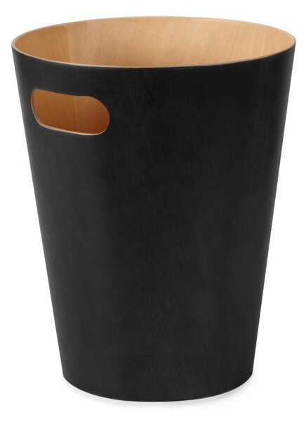 Črn koš za smeti za pisarno 7,5 l Woodrow – Umbra