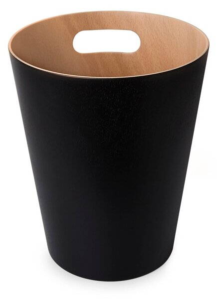 Črn koš za smeti za pisarno 7,5 l Woodrow – Umbra