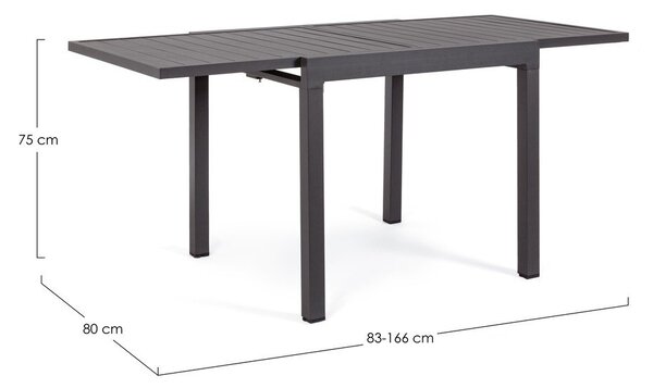 Aluminijasta vrtna miza 80x83 cm Pelagius – Bizzotto