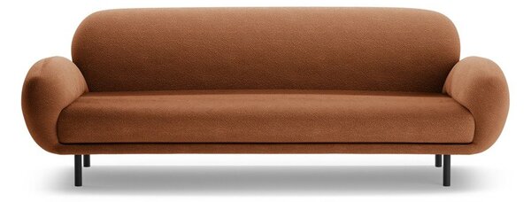 Sedežna garnitura iz tkanine bouclé v barvi terakote 208 cm Poppy – Micadoni