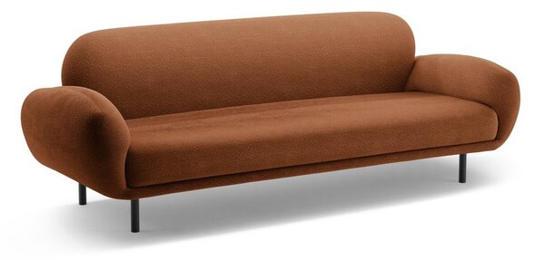 Sedežna garnitura iz tkanine bouclé v barvi terakote 208 cm Poppy – Micadoni