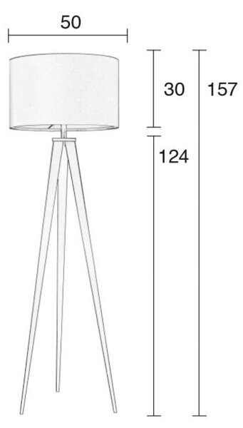 Črna talna svetilka Zuiver Tripod