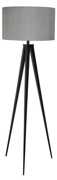 Črno-siva talna svetilka Zuiver Tripod, ø 50 cm