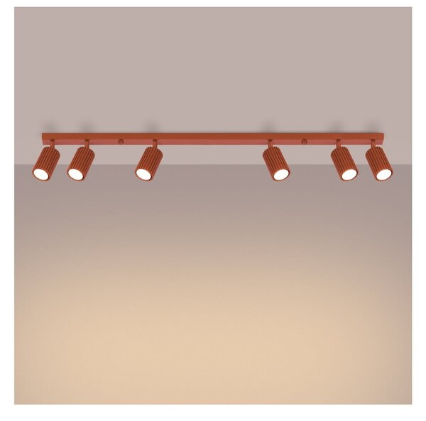 Opečnato oranžno točkovno svetilo 6,5x117 cm Gleam – Sollux
